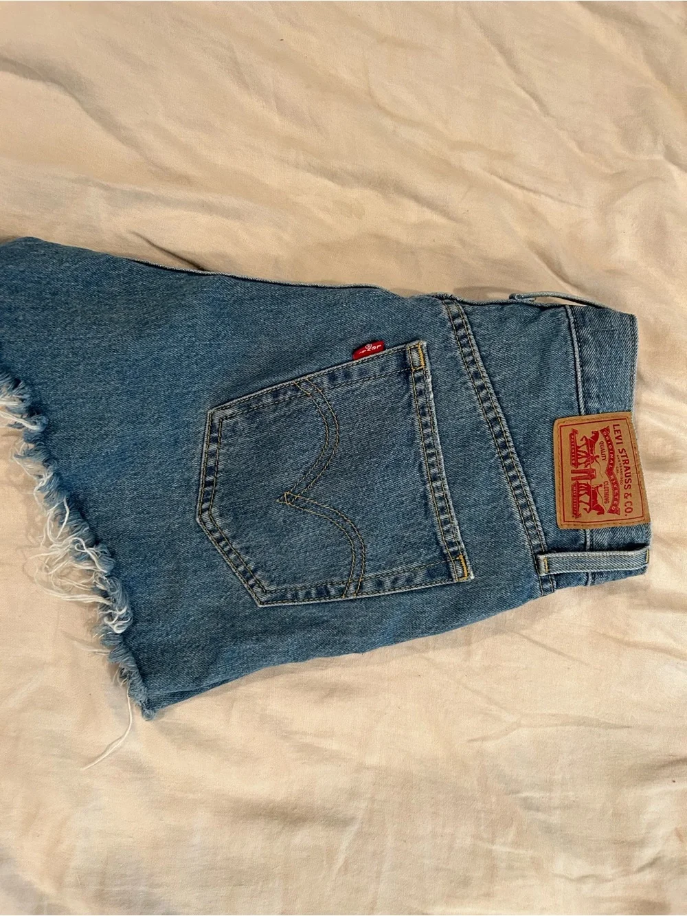 Distressed Levis Denim Shorts